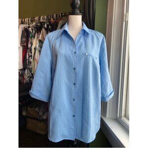 Women's Unbranded Blouse 1X Light Blue